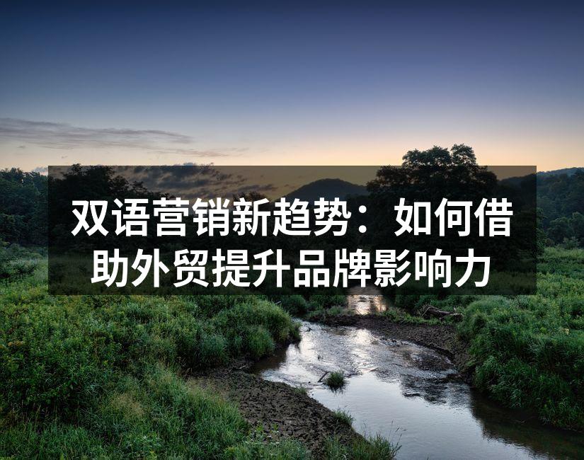 双语营销助力品牌全球化