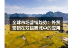 全球市场营销趋势：外贸营销在双语商城中的